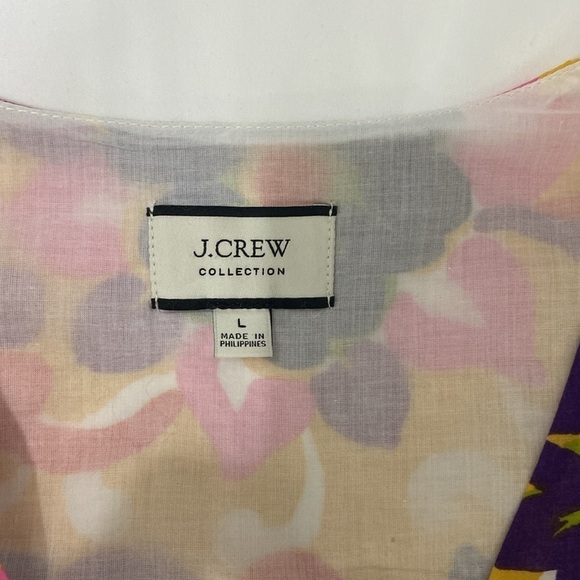 J.Crew Women’s Floral,Ruffle,Wrap,Cotton Top. Size- Large & Short Pants. Size-12 - Picture 10 of 16